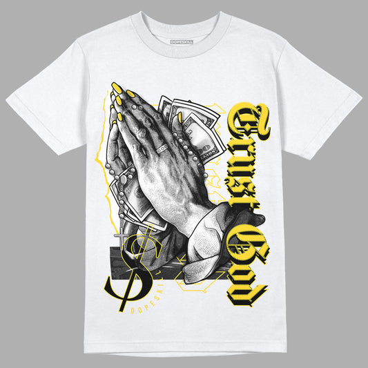 Jordan 4 Tour Yellow Thunder DopeSkill T-Shirt Trust God Graphic Streetwear - White