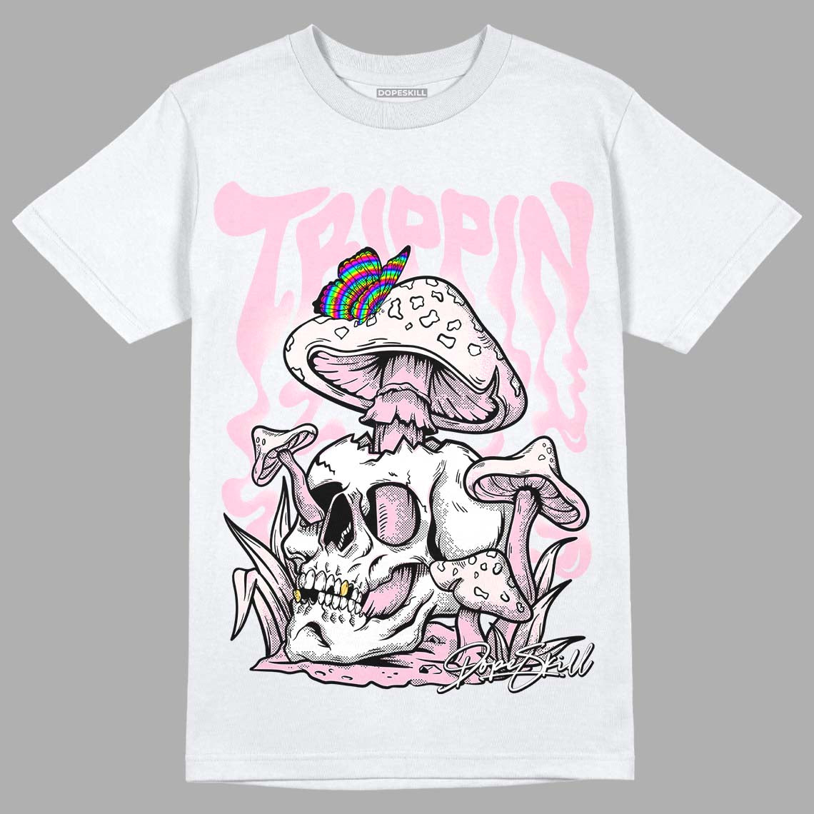 Dunk Low LX Pink Foam DopeSkill T-Shirt Trippin Graphic Streetwear - White