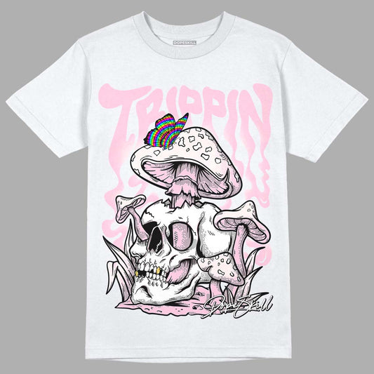 Dunk Low LX Pink Foam DopeSkill T-Shirt Trippin Graphic Streetwear - White