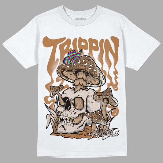 Jordan 3 Retro Palomino DopeSkill T-Shirt Trippin Graphic Streetwear - White