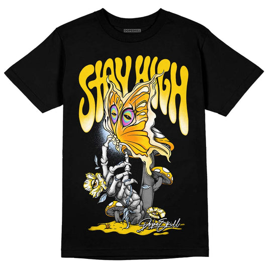Jordan 6 “Yellow Ochre” DopeSkill T-Shirt Stay High Graphic Streetwear - Black
