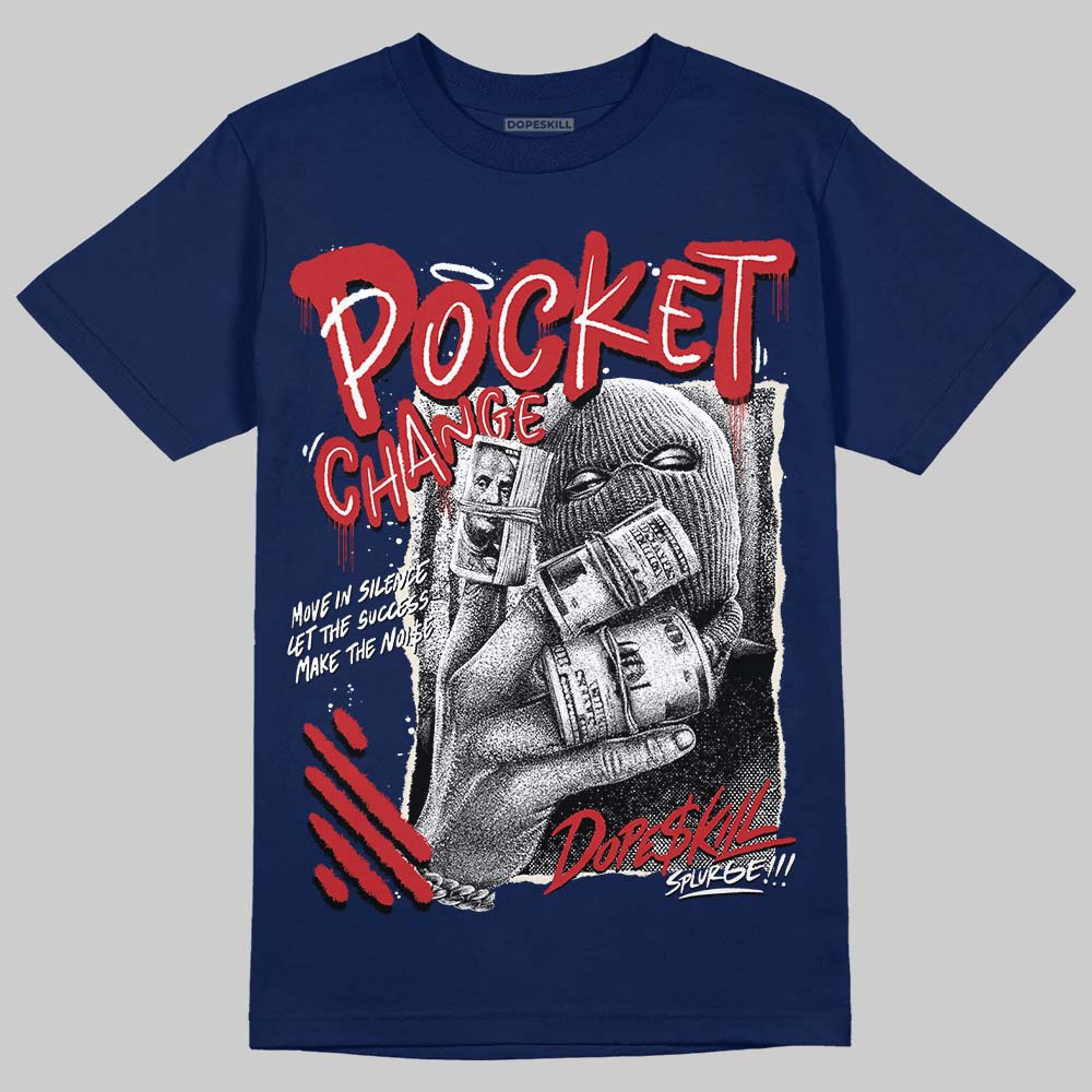 Jordan 11 “Rare Air” DopeSkill T-Shirt Pocket Change Graphic Streetwear - Navy