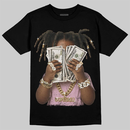 Dunk Low LX Pink Foam DopeSkill T-Shirt Rich Youth Graphic Streetwear - black