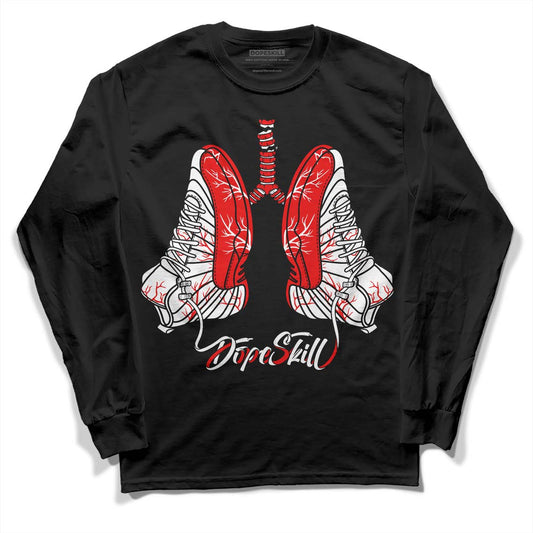 Jordan 12 “Cherry” DopeSkill Long Sleeve T-Shirt Breathe Graphic Streetwear - Black