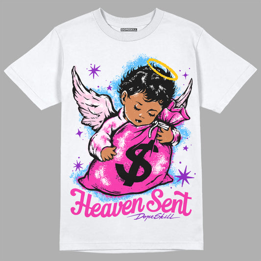 Pink Sneakers DopeSkill T-Shirt Heaven Sent Graphic Streetwear - White