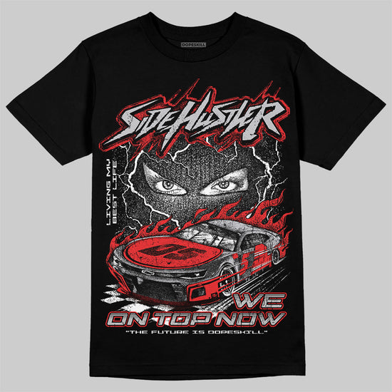 Grey Sneakers DopeSkill T-Shirt New Side Hustler Graphic Streetwear - Black