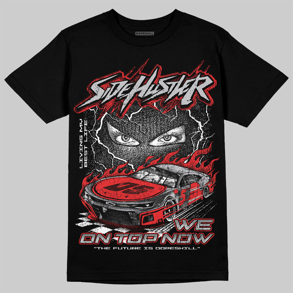 Grey Sneakers DopeSkill T-Shirt New Side Hustler Graphic Streetwear - Black