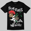 Grey Sneakers DopeSkill T-Shirt Fear Fuels The Hustle Graphic Streetwear - Black