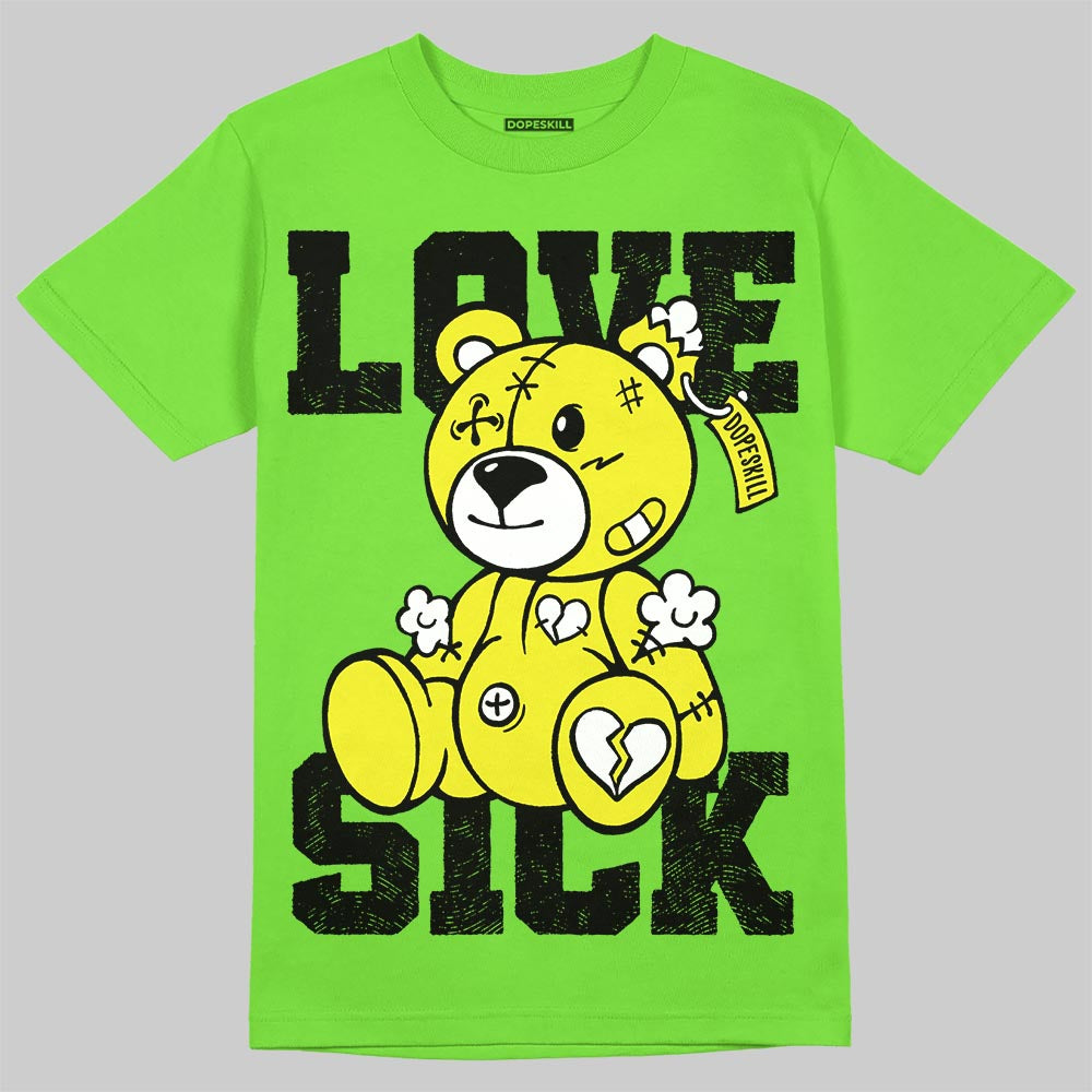 Neon Green Sneakers DopeSkill T-Shirt Love Sick Graphic Streetwear - Lime