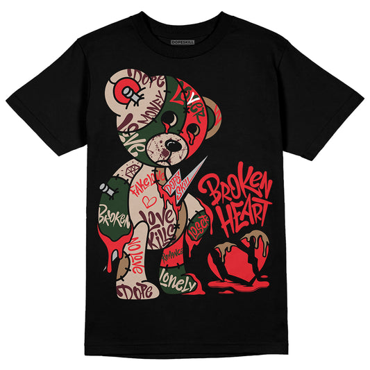 Dunk Low Freddy Krueger DopeSkill T-Shirt Broken Heart Graphic Streetwear - Black