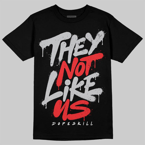 Grey Sneakers DopeSkill T-Shirt They Not Like Us Graphic Streetwear - Black