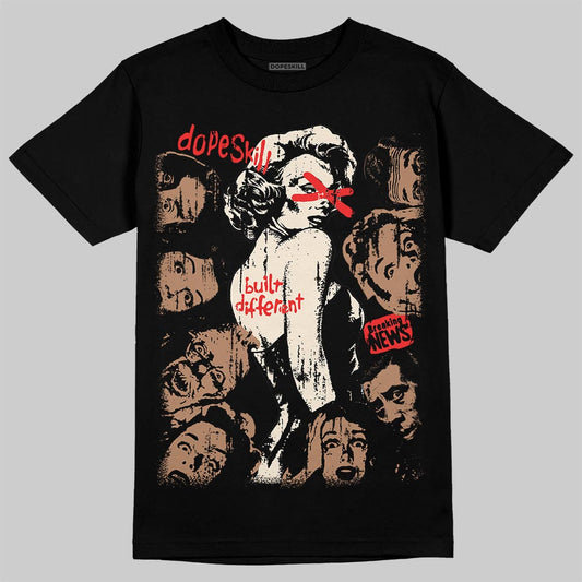 Jordan 4 Retro Cozy Girl DopeSkill T-Shirt Built Different Graphic Streetwear - Black