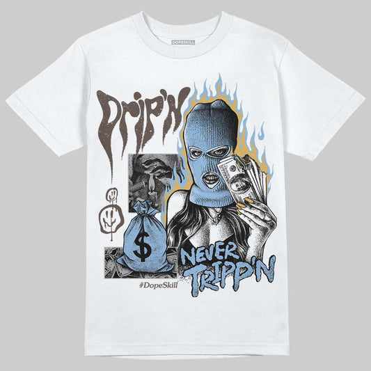 Adidas Handball Spezial ‘Light Blue’ DopeSkill T-Shirt Drip'n Never Tripp'n Graphic Streetwear - White