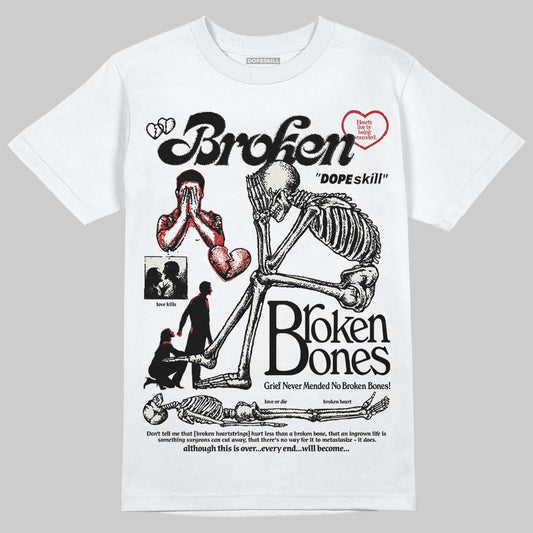 Nigel Sylvester x Jordan 1 Low OG “Nitro” DopeSkill T-Shirt Broken Bones Graphic Streetwear - White