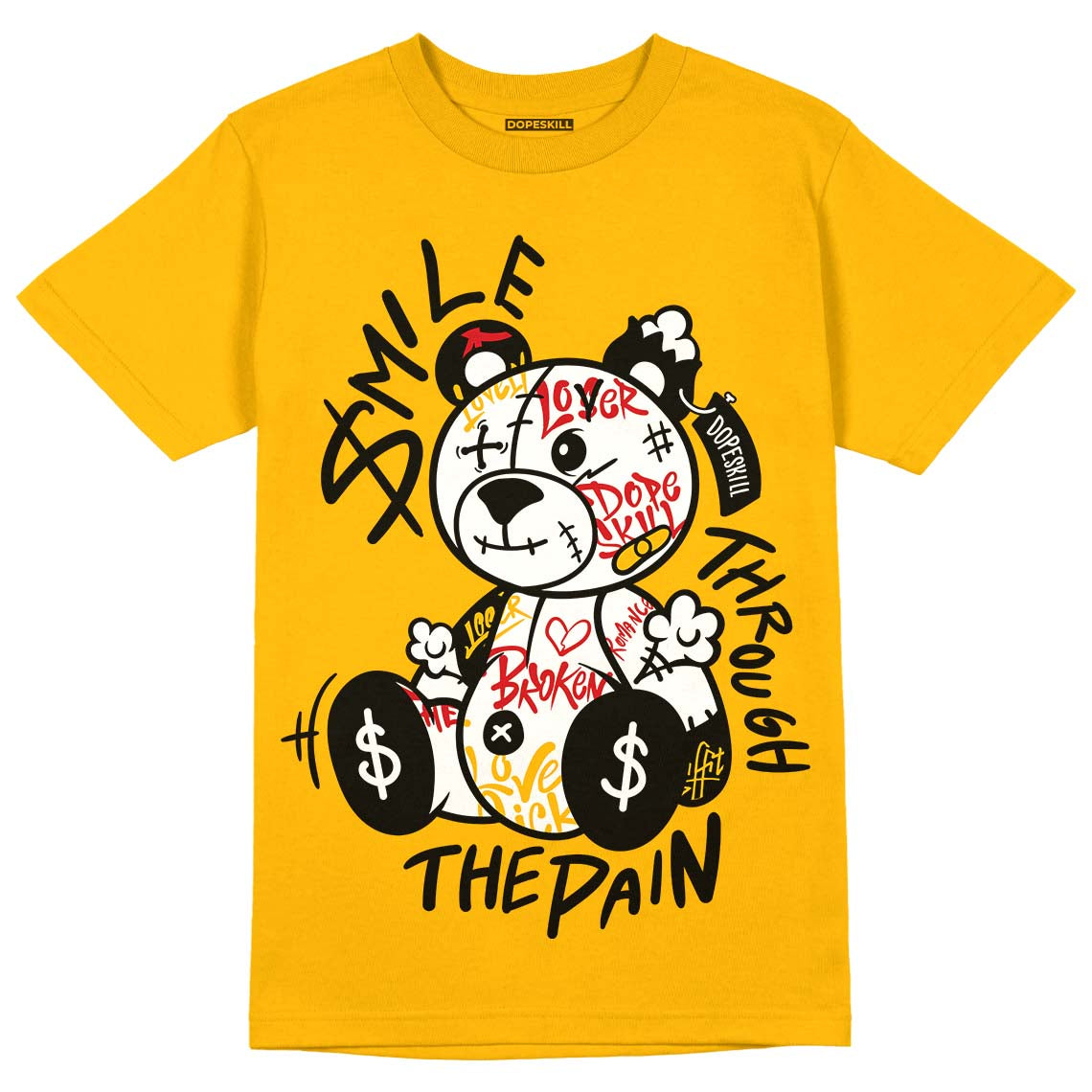 Jordan 13 Del Sol DopeSkill Del Sol T-shirt Smile Through The Pain Graphic Streetwear
