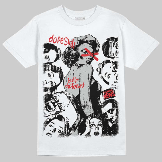 Air Foamposite One 'Triple White' DopeSkill T-Shirt Built Different Graphic Streetwear - White