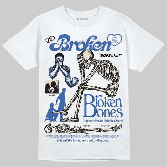 Jordan 1 Low Travis Scott x Fragment DopeSkill T-Shirt Broken Bones Graphic Streetwear - White