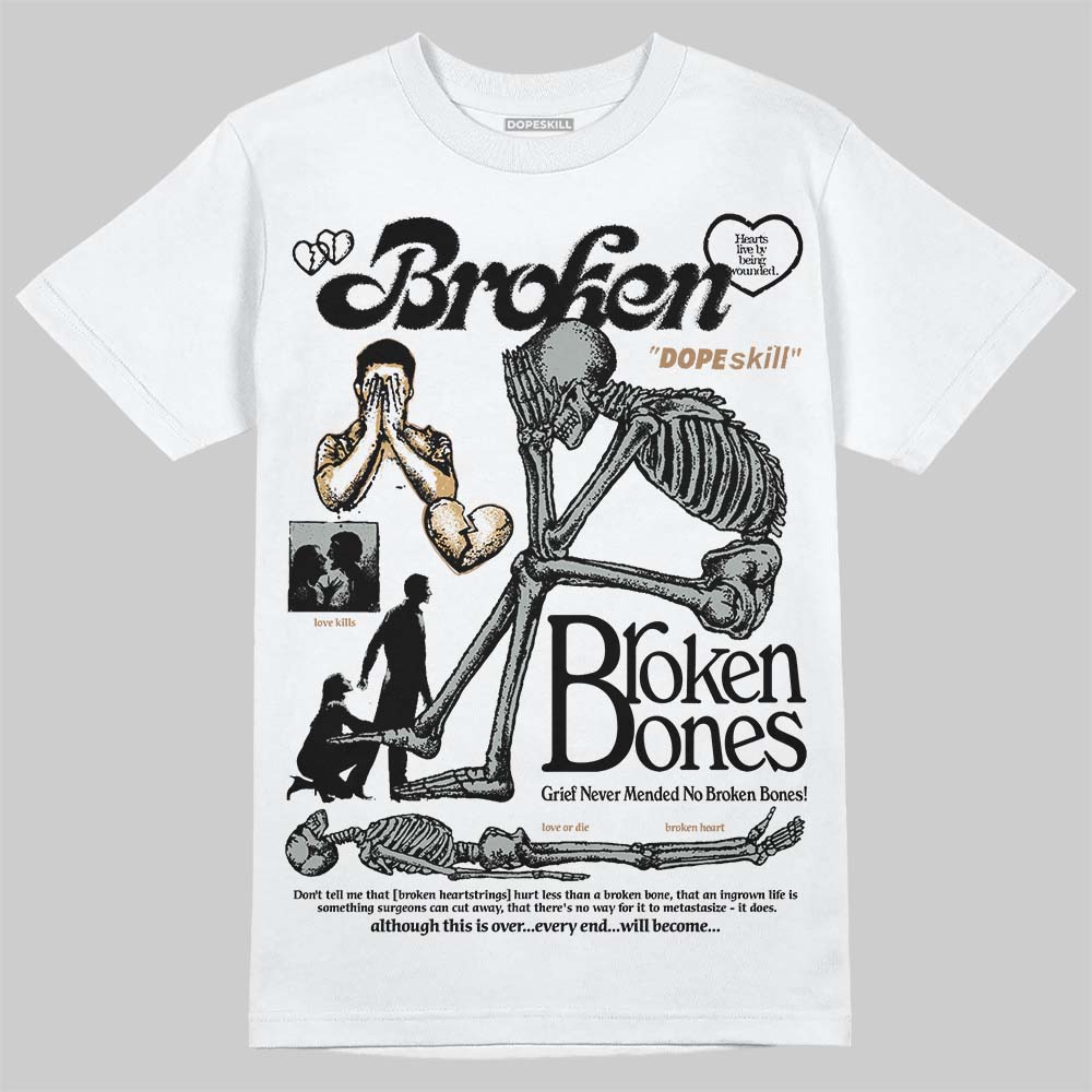 New Balance 1906R ‘White Gold’ DopeSkill T-Shirt Broken Bones Graphic Streetwear - White