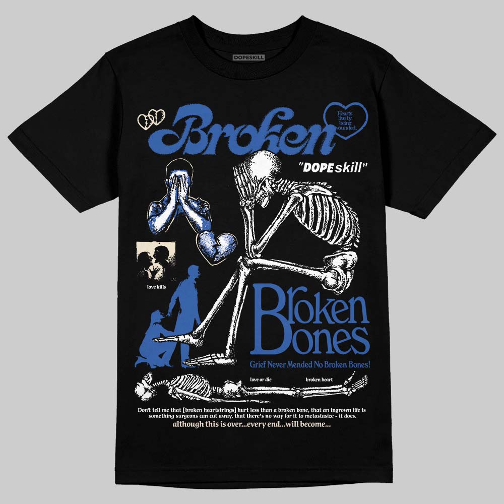 Jordan 1 Low Travis Scott x Fragment DopeSkill T-Shirt Broken Bones Graphic Streetwear - Black
