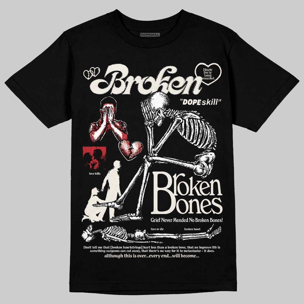 Nigel Sylvester x Jordan 1 Low OG “Nitro” DopeSkill T-Shirt Broken Bones Graphic Streetwear - black