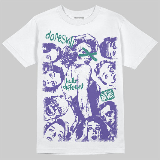 Jordan 5 OG “Grape” DopeSkill T-Shirt Built Different Graphic Streetwear - White