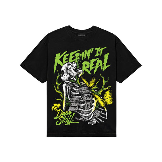 Neon Green Sneakers DopeSkill T-Shirt Keepin' It Real Graphic Streetwear - Black