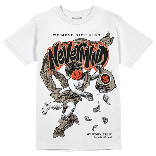 Jordan 1 High OG “Latte” DopeSkill T-Shirt Nevermind Graphic Streetwear - White 