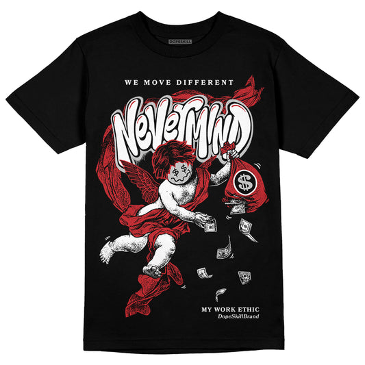 Jordan 12 “Red Taxi” DopeSkill T-Shirt Nevermind Graphic Streetwear - Black