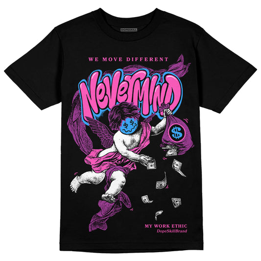 Jordan 4 GS “Hyper Violet” DopeSkill T-Shirt Nevermind Graphic Streetwear - Black