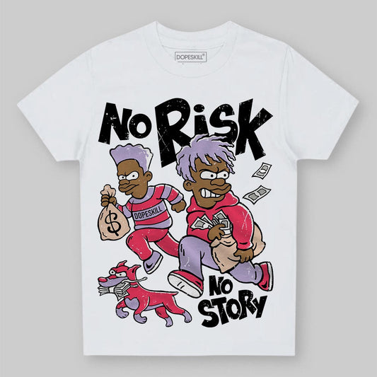 Jordan 5 Low “Peanut Butter Jelly” DopeSkill Toddler Kids T-shirt No Risk No Story Graphic Streetwear - White