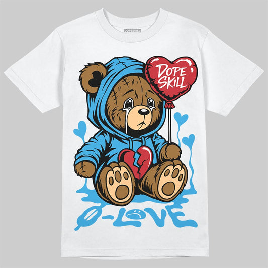 Jordan 1 High OG “UNC” Reimagined DopeSkill T-Shirt Broken Bear Graphic Streetwear - White