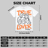 Orange Black White DopeSkill Oversize Print T-Shirt True Lover Graphic