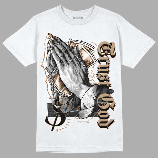Jordan 3 Retro Palomino DopeSkill T-Shirt Trust God Graphic Streetwear - White
