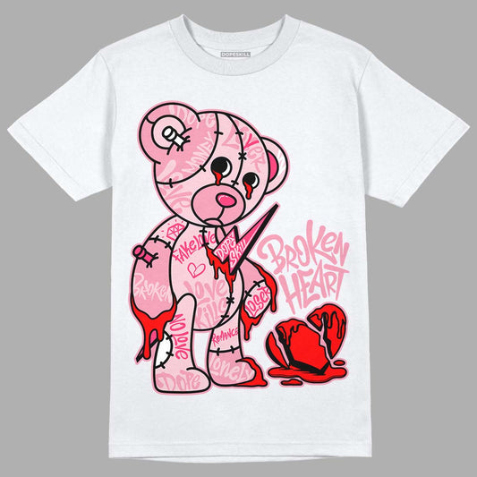 Question Mid Pink Toe DopeSkill T-Shirt Broken Heart Graphic Streetwear