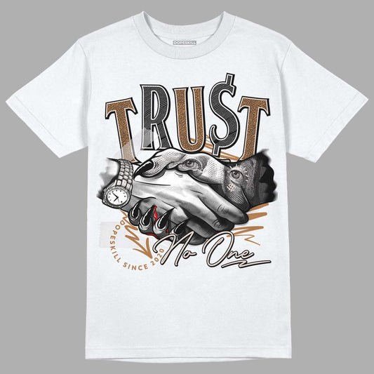 Jordan 3 Retro Palomino DopeSkill T-Shirt Trust No One Graphic Streetwear - White