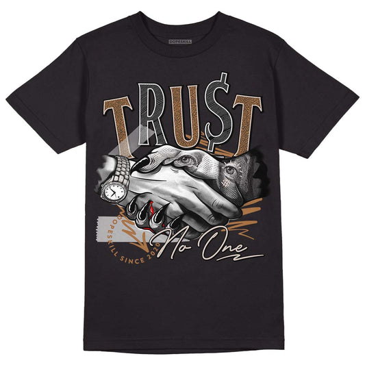 Jordan 3 Retro Palomino DopeSkill T-Shirt Trust No One Graphic Streetwear - Black