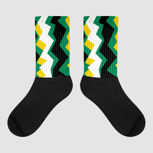 Green Sneakers DopeSkill Sublimated Socks ZicZac Graphic Streetwear