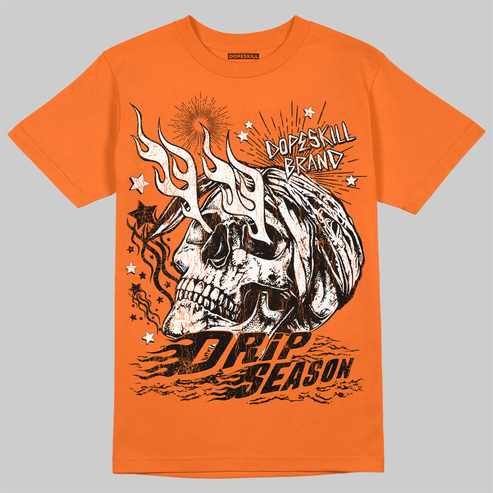 Orange, Black and White Sneakers DopeSkill T-Shirt Drip Season Graphic Streetwear - Orange