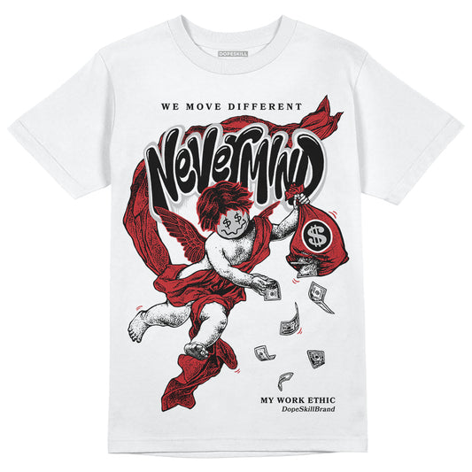 Jordan 12 “Red Taxi” DopeSkill T-Shirt Nevermind Graphic Streetwear - WHite