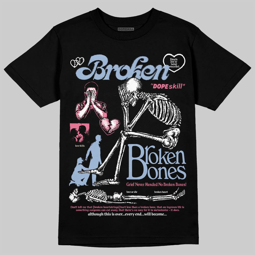 Jordan 3 GS “Cobalt Bliss” DopeSkill T-Shirt Broken Bones Graphic Streetwear - Black