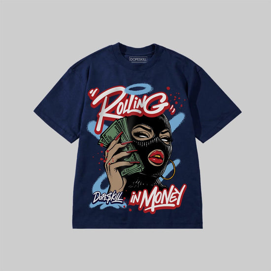 Rolling in Money DopeSkill Premium T-shirt Streetwear -= navy