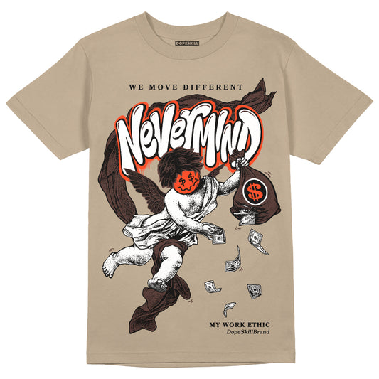 Jordan 1 High OG “Latte” DopeSkill Medium Brown T-shirt Nevermind Graphic Streetwear