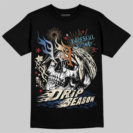 Jordan 17 Retro Low SP Infinite Archives DopeSkill T-Shirt Drip Season Graphic Streetwear - Black