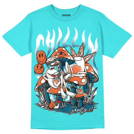 Dunk Low “Miami Dolphins” DopeSkill Tahiti Blue T-shirt Chillin  Graphic Streetwear 