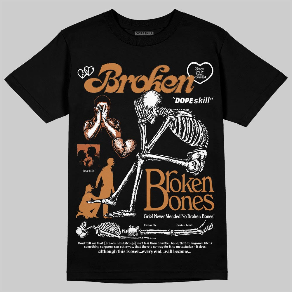 Jordan 14 Golf "US Open" DopeSkill T-Shirt Broken Bones Graphic Streetwear - Black