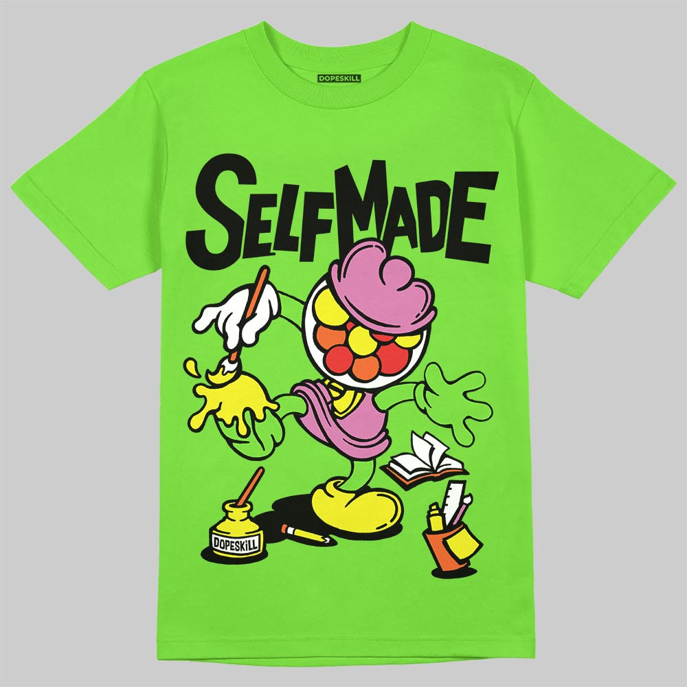 Neon Green Sneakers DopeSkill T-Shirt Self Made Graphic Streetwear - Lime