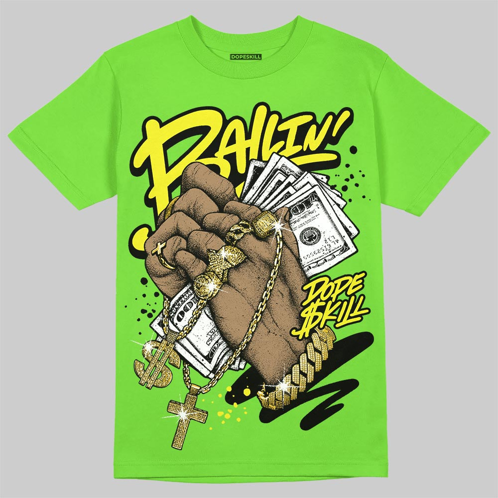 Neon Green Sneakers DopeSkill T-Shirt Always Ballin' Graphic Streetwear - Lime