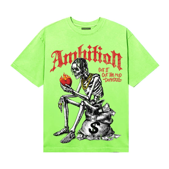 Neon Green Sneakers DopeSkill T-Shirt Ambition Graphic Streetwear - Lime