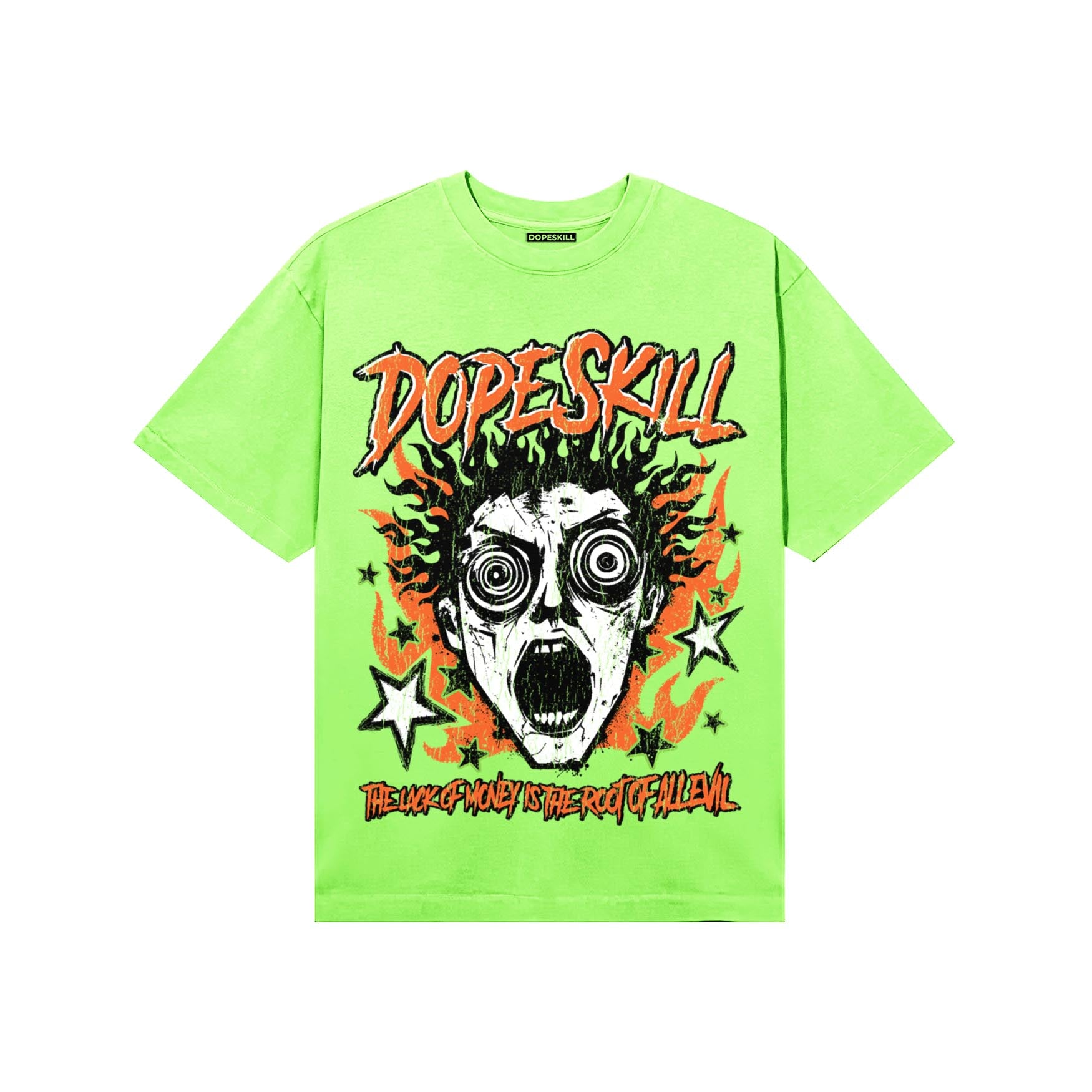 Neon Green Sneakers DopeSkill T-Shirt Root of Evil Graphic Streetwear - Lime