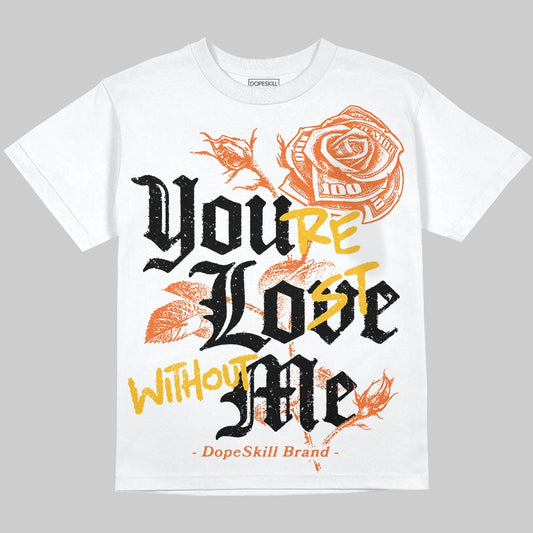 Orange, Black and White Sneakers DopeSkill Oversize Print T-Shirt You’re Lost Without Me Graphic Streetwear